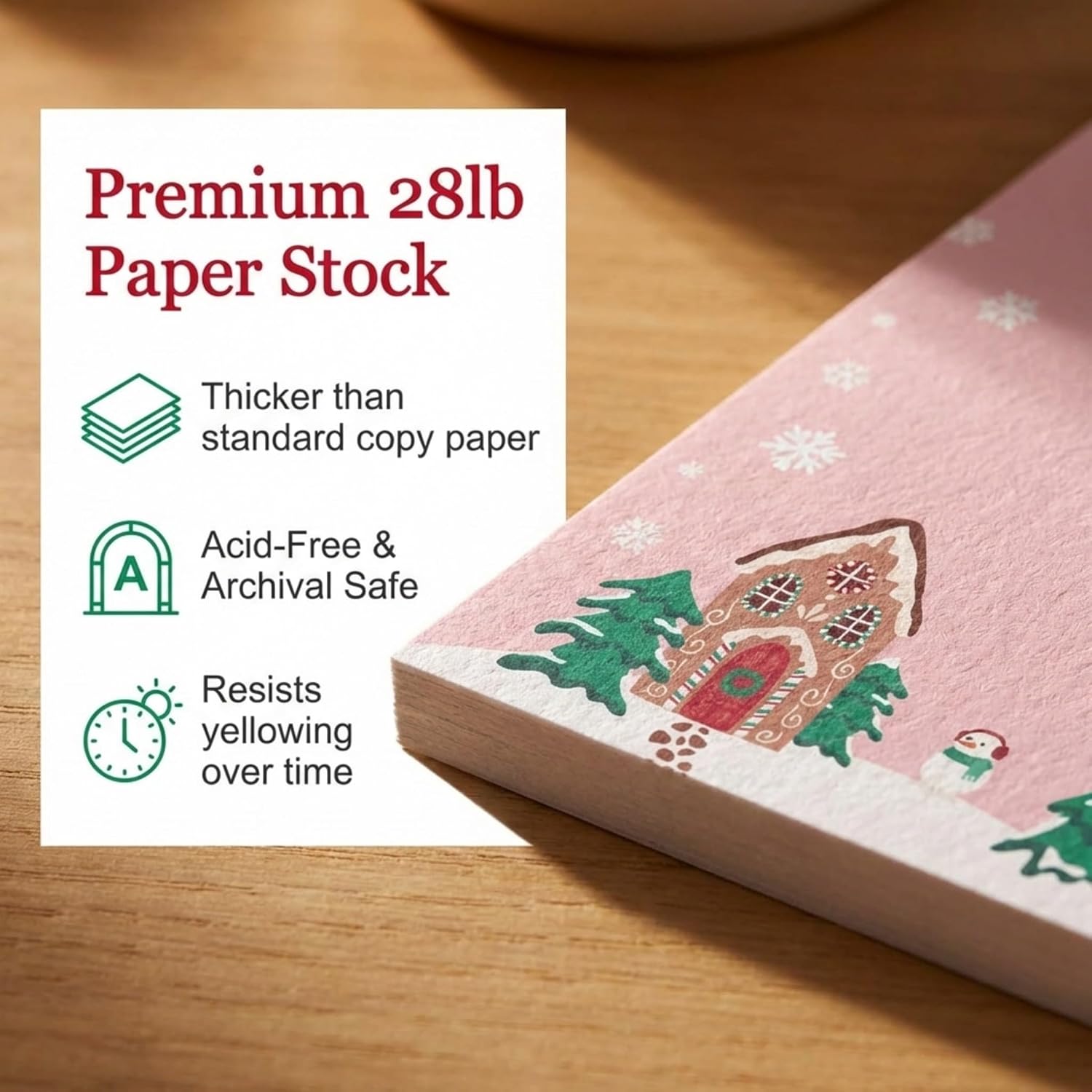 PaperDirect Candyland Christmas Border Papers, 8.5" x 11" Holiday Stationery for Scrapbooks, Cards, Invitations, Newsletters, Events, and Business or School Use, 25 Sheets image 3