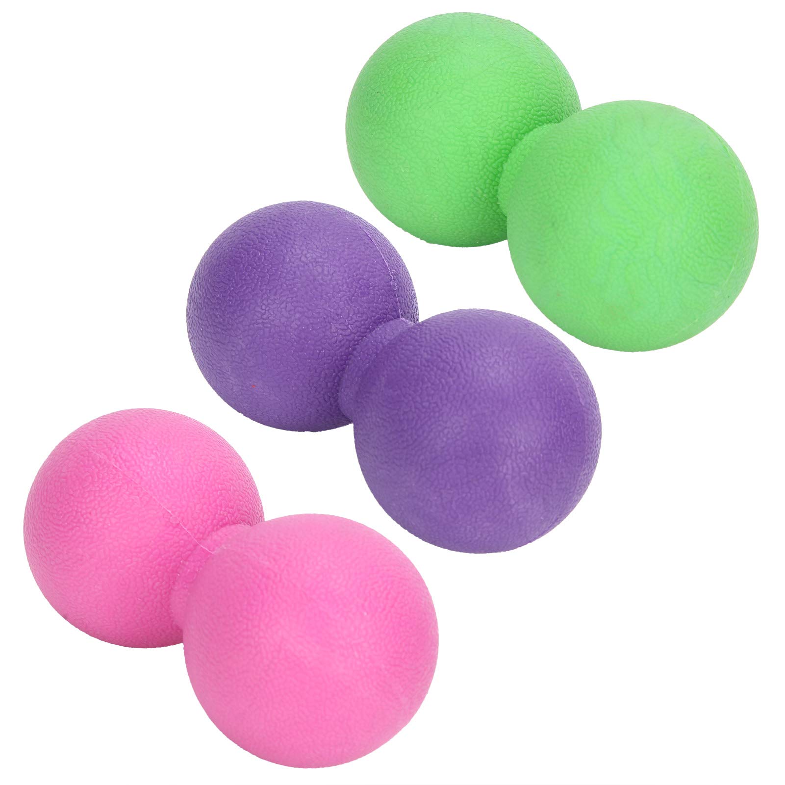 Erdnuss-Massageball Zur Muskelentspannung, Tragbares Silikon-Fitnessgerät für Büroangestellte, 12,1 Cm, 3er-Pack (Lila+Rosarot+Grün)