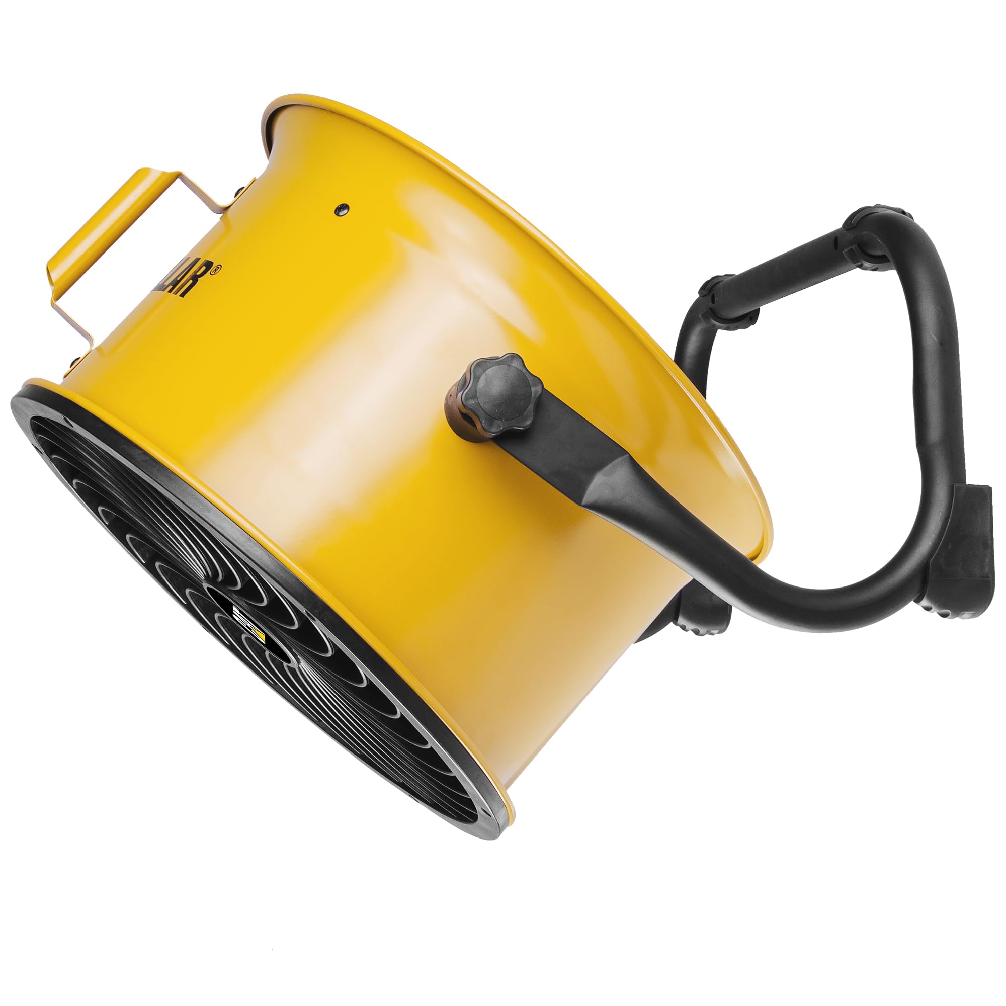 CAT Ventiladores - Ventilador de tambor de alta velocidad de 35,6 cm (amarillo, 2 en 1): 2300 CFM, 4 velocidades, cabezal de tambor ajustable de 360 grados, motor de doble rodamiento de bolas con tapa