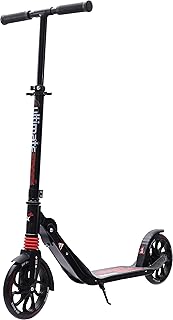New Bounce Kick Scooter - Scooter for Ages 8 and Up with Adjustable Handlebar - The Ultimate Sport Scooter is Perfect for Bigger Children and Adults Weight Limit 220Lbs (Black)