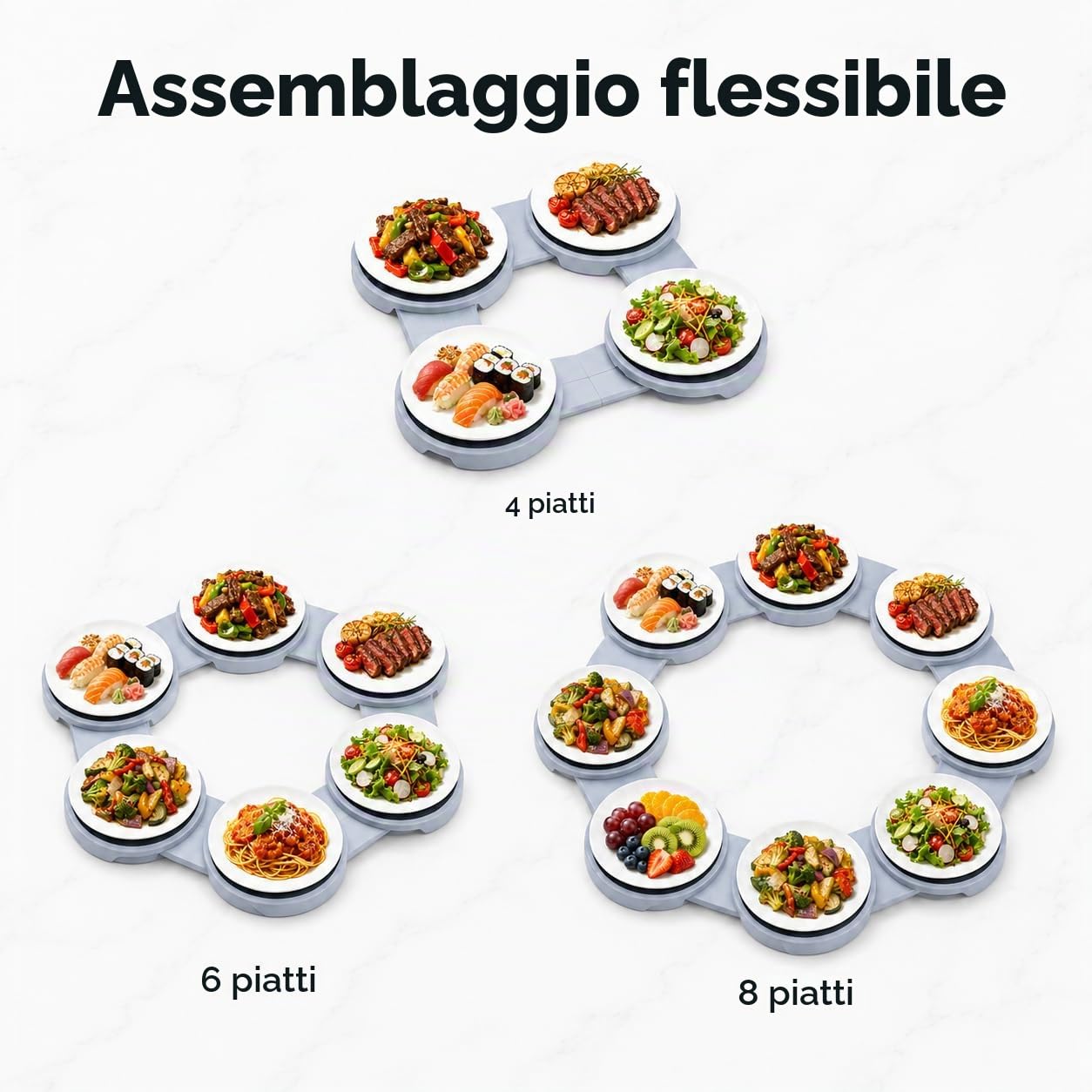 Tavolo Girevole Piatto Da Portata Rotondo Organizzatore Per Cibo A 360° Multifunzionale Riutilizzabile Portatile Vassoio Organizer Rotante Per Alimenti