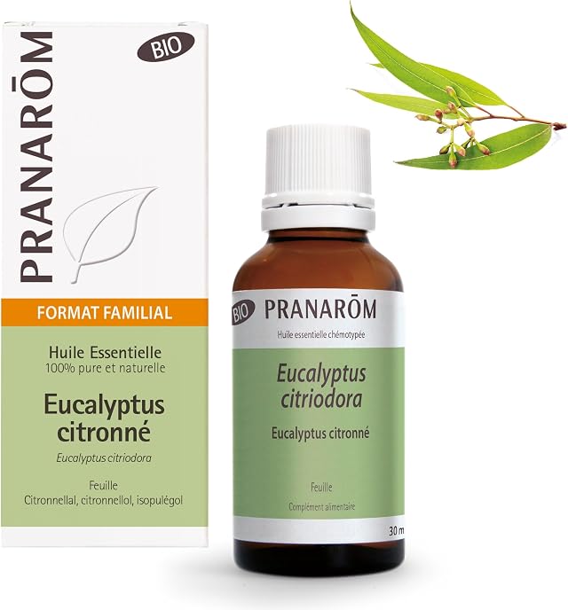 PRANAROM Aceite Esencial Eucalipto Citronado BIO 30 ml – Confort Muscular