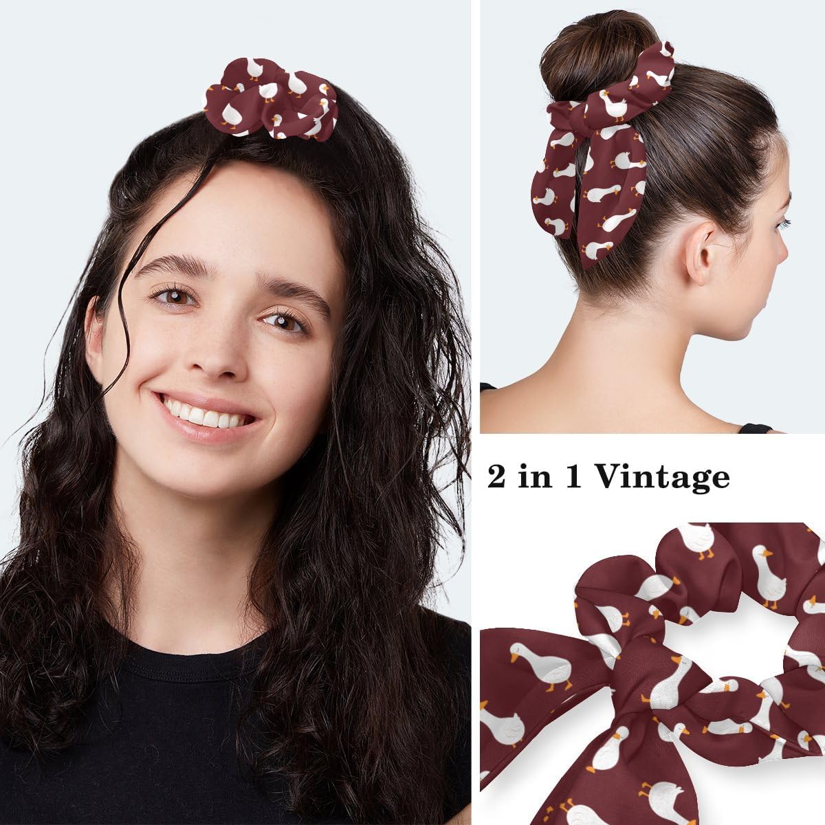 Scrub Cap with Ponytail, Surgical Cap for Women with Sweatband & Buttons