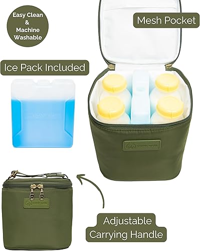 Miniatura 4 de Sarah Wells Cold Gold - Bolsa enfriadora de leche materna con bolsa de hielo probada de seguridad, almacenamiento de leche aislado para el trabajo,