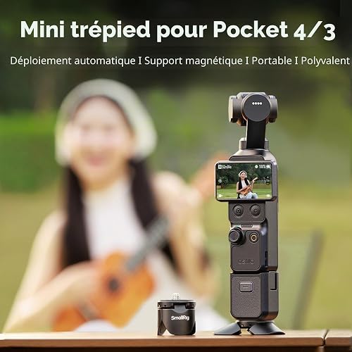 SMALLRIG Mini trépied pour DJI Pocket 4P/4/3, pour Insta360 Luna Ultra - 2