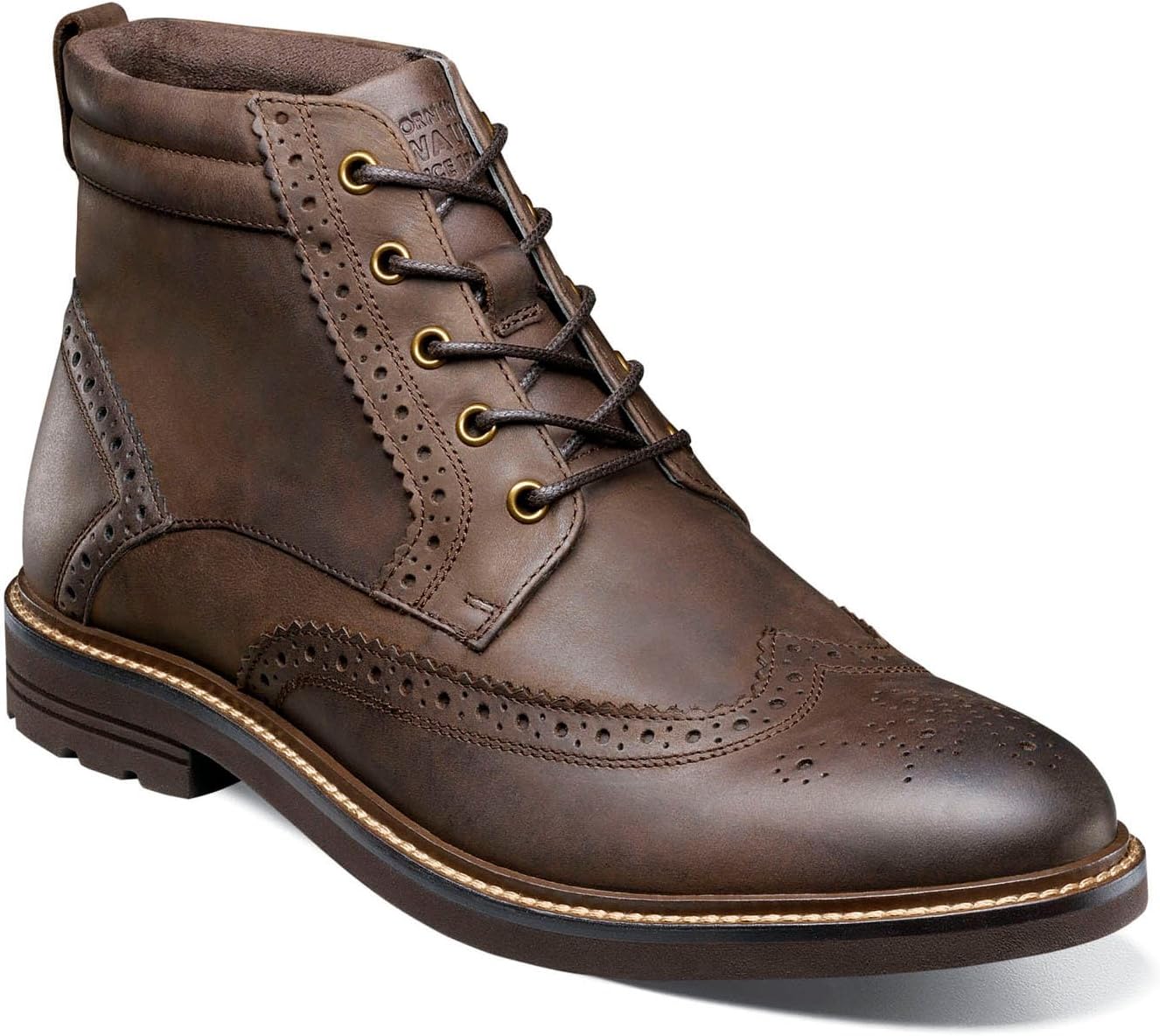brown leather dress boots men