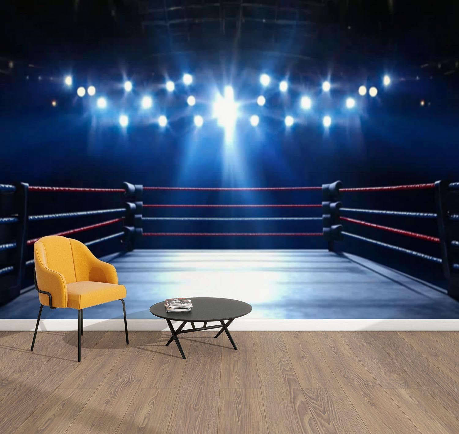 Peel & Stick Wallpaper Boxing Ring Removable Canvas Wall Mural Waterproof Large Self Adhesive Wall Decals Modern Home Decor 100" x 144"