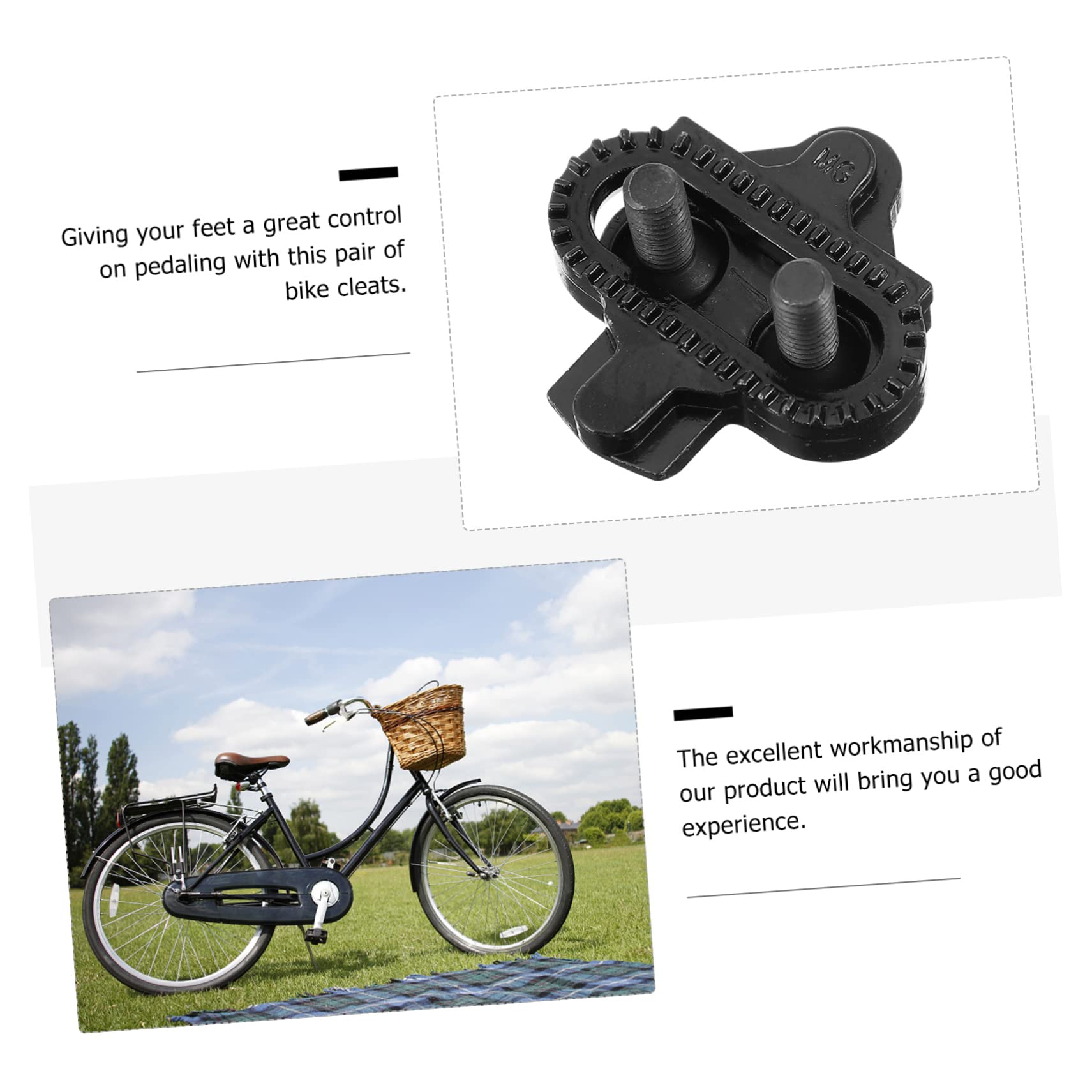 Yardwe 3pairs Bike Pedal Cleats for Cycling Durable Multi-Directional Release Easy Installation Compatible Various Shoes for Road and Mountain Biking
