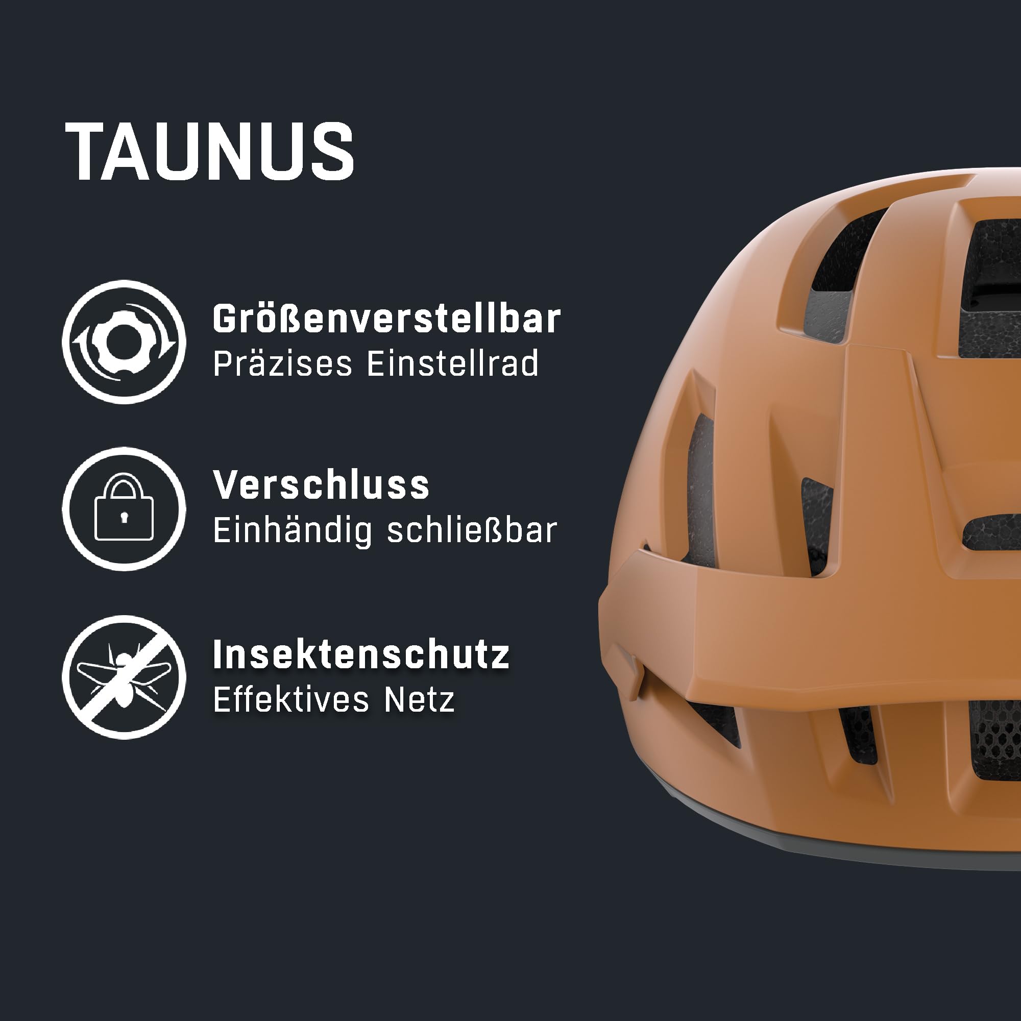 ALPINA Taunus - leicht, tiefer Schutz an Schläfen und Hinterkopf, großes Belüftungssystem, integriertes Insektennetz und Brillengarage