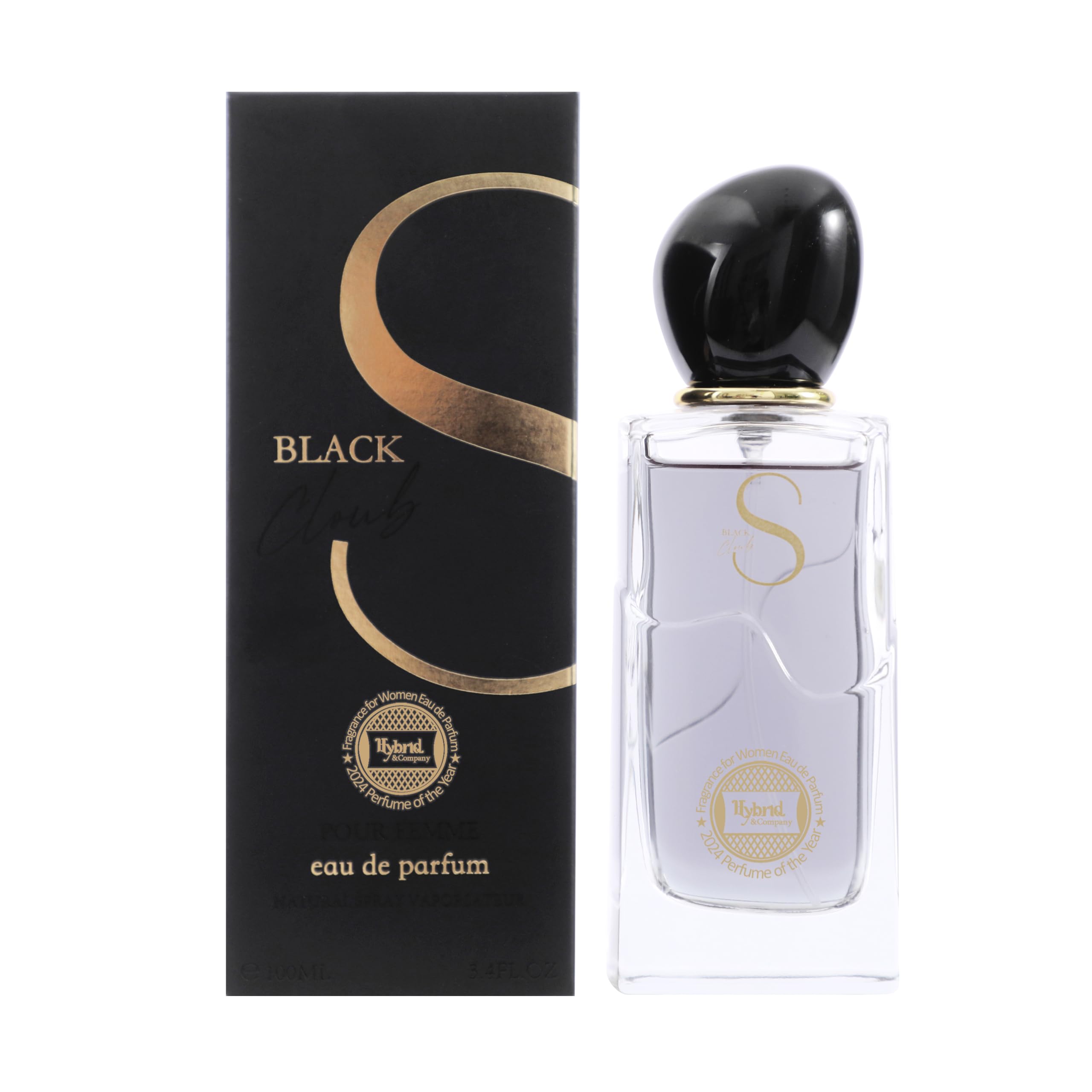 Hybrid & Company Women Black Eau De Parfum Vaporisateur Natural Spray 3.4 Fl Oz