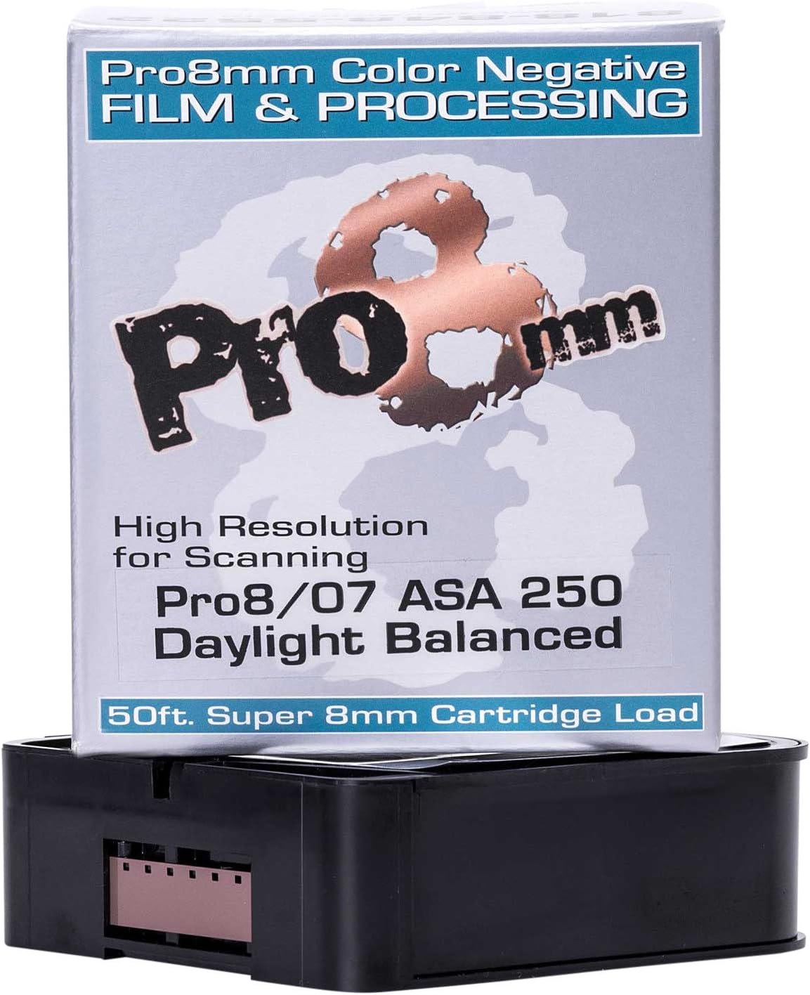 Pro8mm 019962275005 Pro8-07 250D Super 8mm Film Stock with Processing (Color)