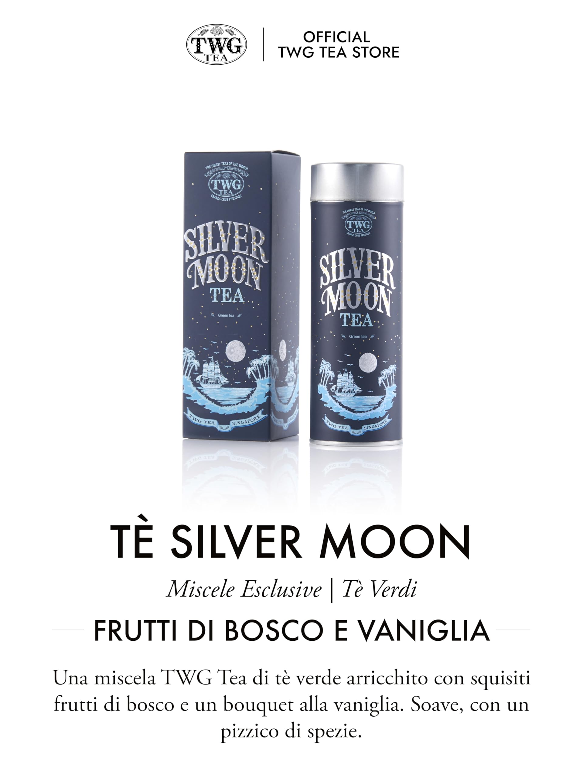 TWG Tea | Silver Moon Tea | Tè Verde | Fragola | Latta Haute