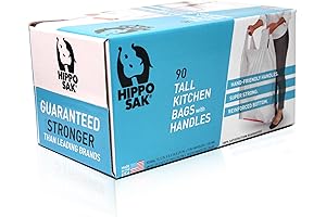 Hippo Sak - Tall Kitchen Garbage Bags with Ergonomic Handles - 13...