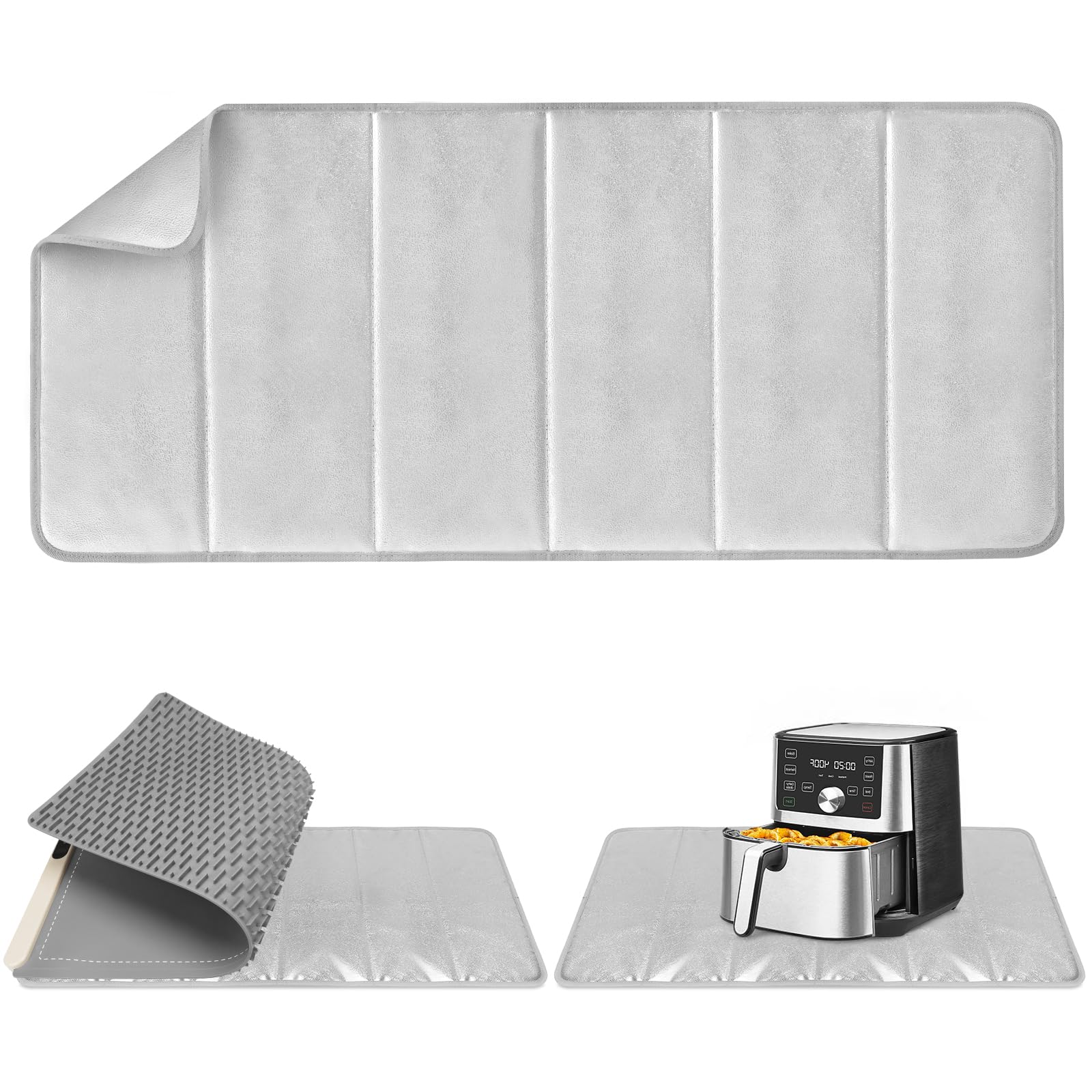 FYY Heat Resistant Mat for Food Warming Mats 35.4x15.4 inch | Countertop Protected, Up to 50% Temperature Block, Foldable and Space-Saving, Waterproof (Not Include Food Warming Mat) 35.4×15.4 inch