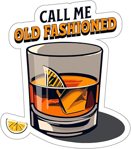 Calcomanía de vinilo con texto en inglés "Call Me Old Fashioned" para exteriores, tamaño pequeño, impermeable, para botella de agua, taza,