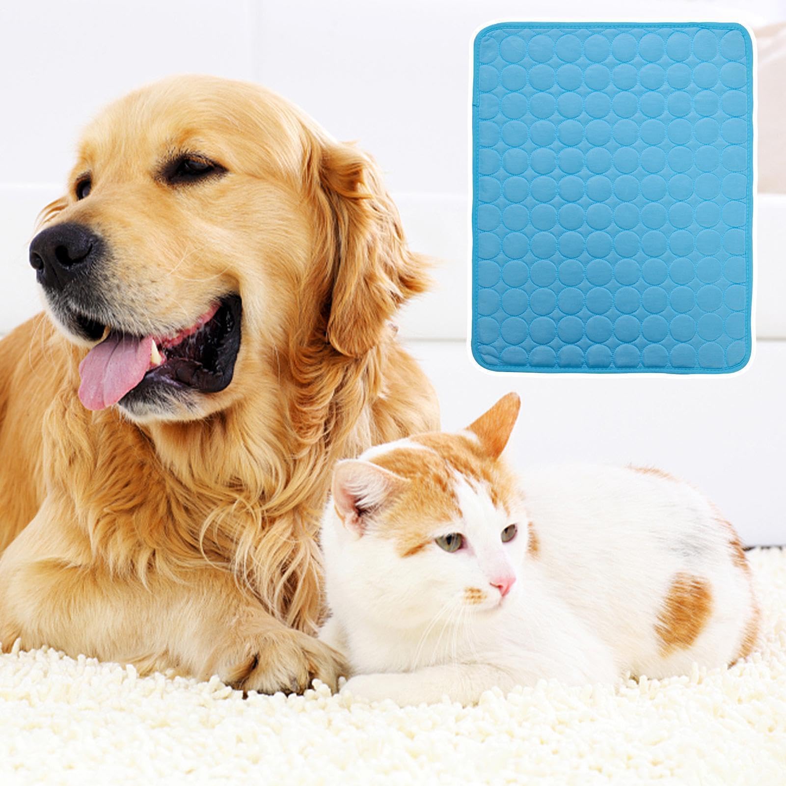 Generico Tappetino Rinfrescante per Cani | Impermeabile Trasportabile Lavabile per Animali Domestici,Letti e Poltrone per Gatti da Viaggio Campeggio Auto Casa Giardino