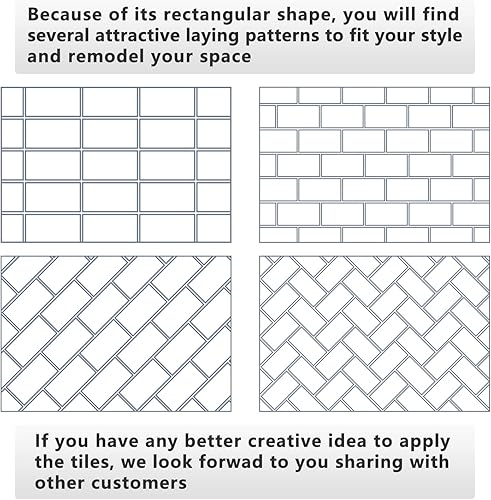 Miniatura 7 de STICKGOO 100 piezas de azulejos de pared de PVC para despegar y pegar, azulejos de pared de PVC de 3 x 6 pulgadas, para pegar en el protector contra