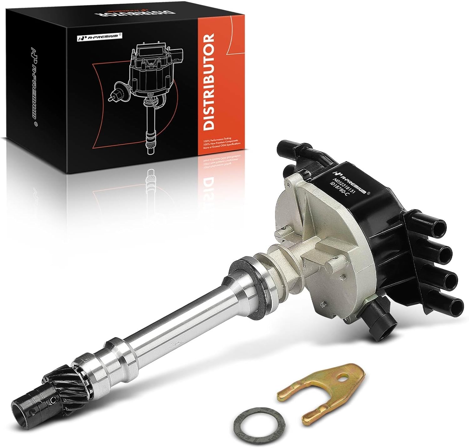 A-Premium Ignition Distributor with Cap and Rotor Compatible with GMC Savana 3500, C2500, C3500HD, K2500, K2500 Suburban, P3500 & Chevrolet C2500, C3500, C3500HD, Express 3500, K2500 Suburban, P30