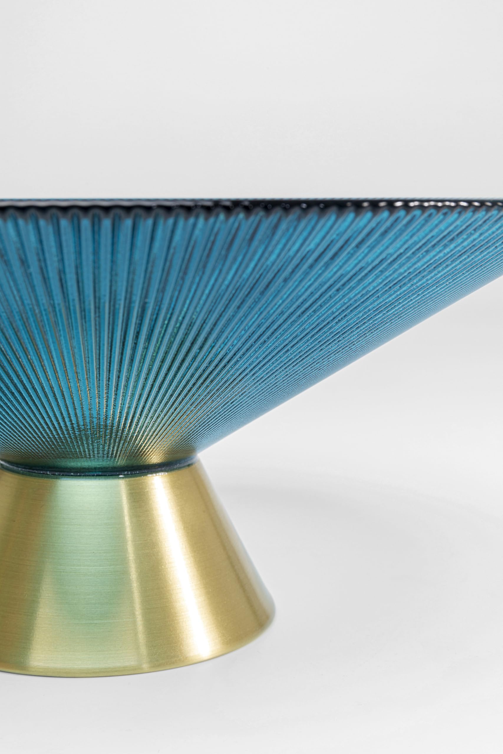 Kare Design Schale Birdie, Blau/Gold, 26cm Durchmesser