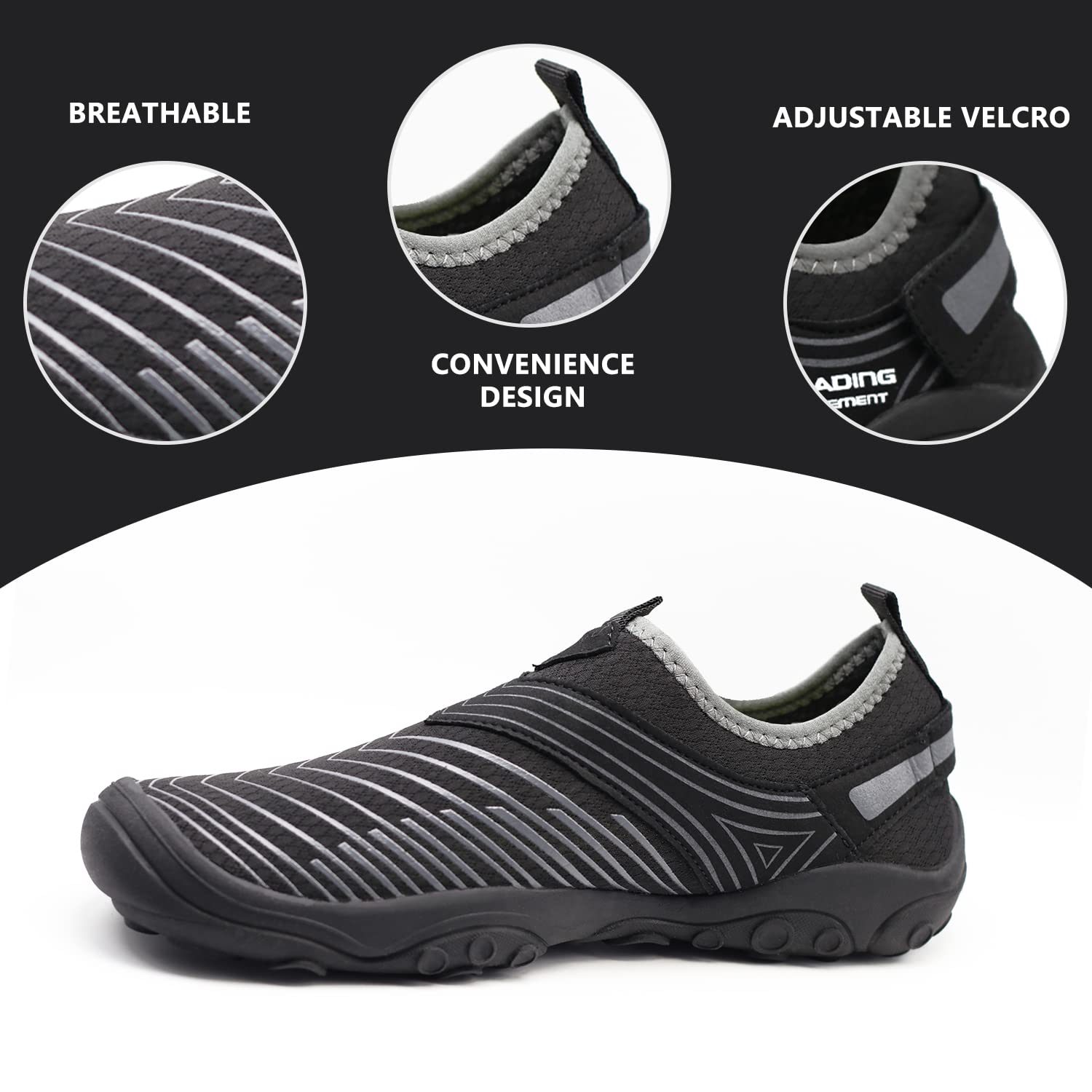North Bund Water Shoes Mens Womens Quick-Dry Barefoot Beach Kayaking Pool Aqua Sock Lightweight Hiking Climbing Yoga Anti-Slip Sneakers
