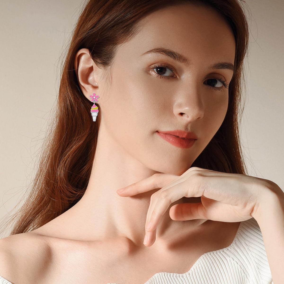 Cupcake/Ice Cream/Bow tie/Love Knot 925 Sterling Silver Dessert Earrings Jewelry Gift for Women
