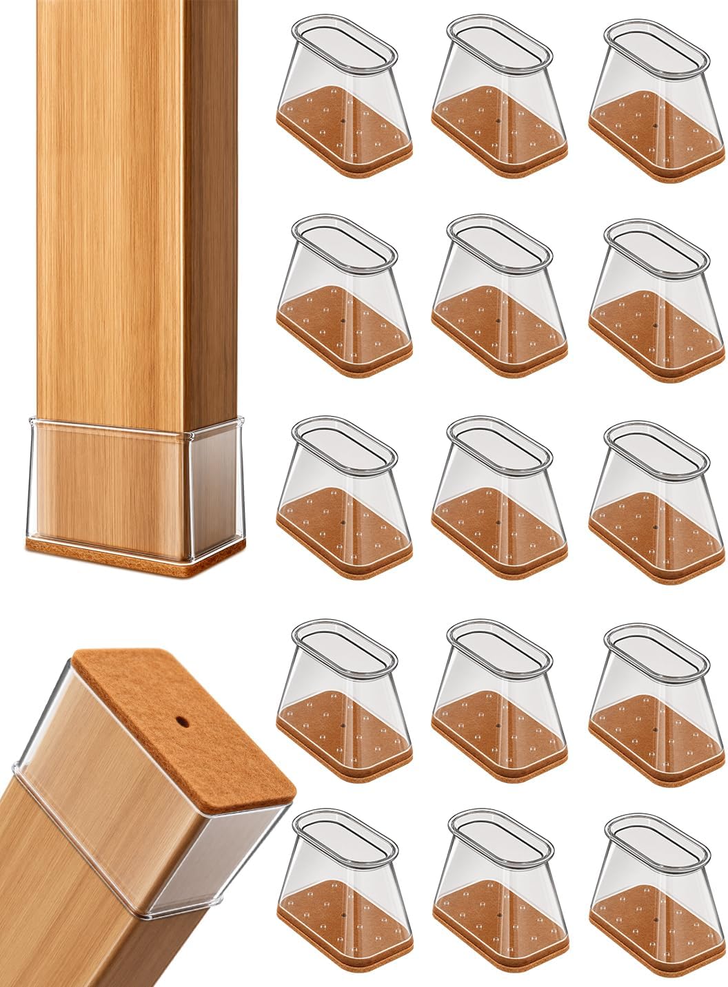 Chair Leg Floor Protectors Rectangle Caps Covers Furniture Pads