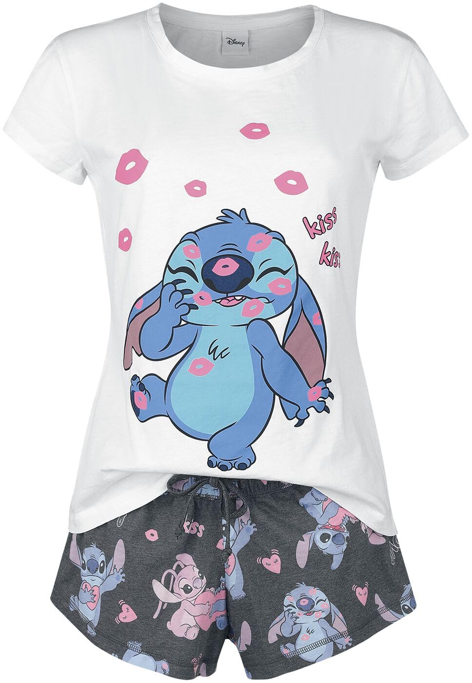 Lilo & Stitch Kiss Kiss Femme Pyjama Multicolore 100% Coton