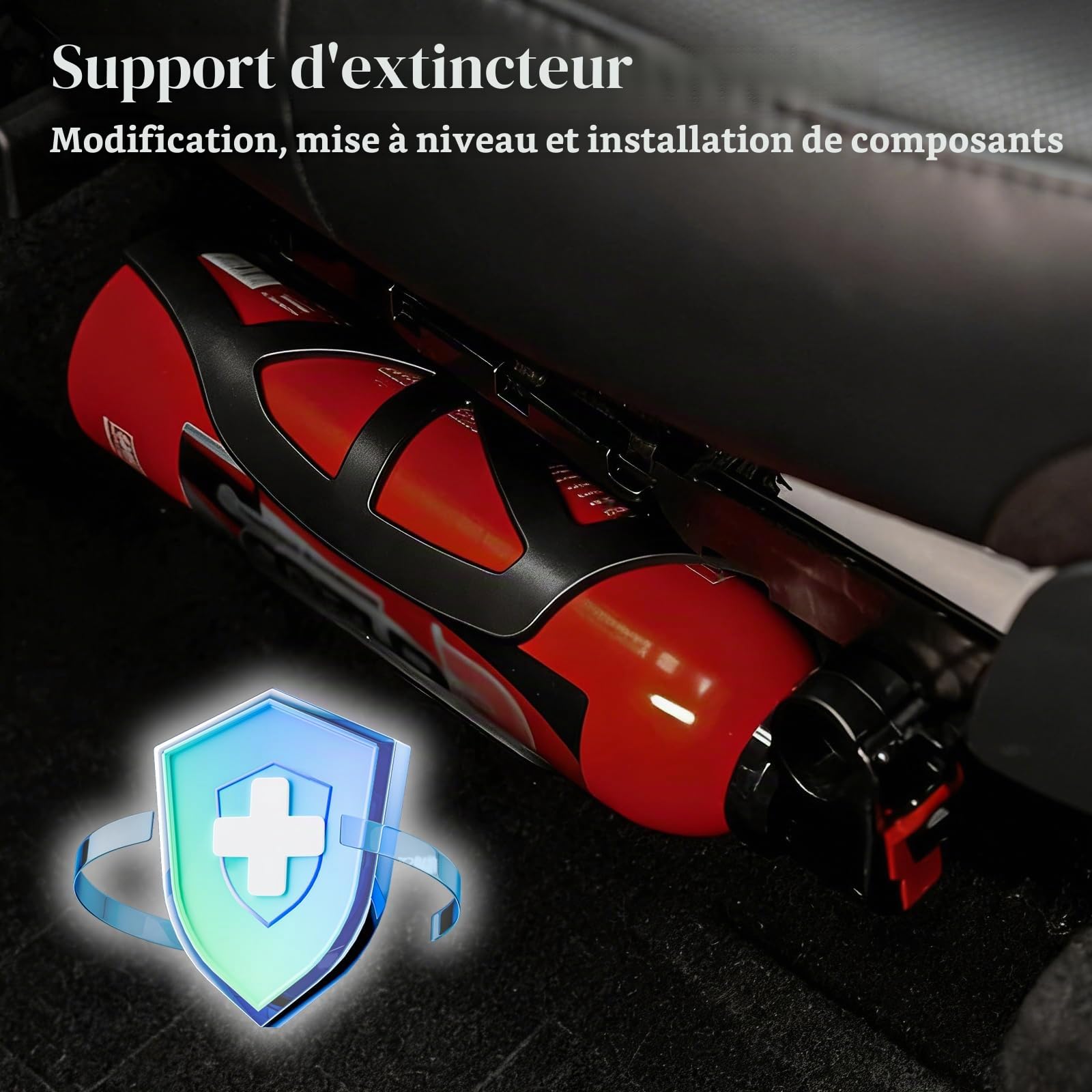 OHAANYY Support Extincteur Voiture pour Modèle Y, Fixation Siège ABS | OHAANYY Support Extincteur Voiture pour Modèle Y, Fixation Siège ABS
