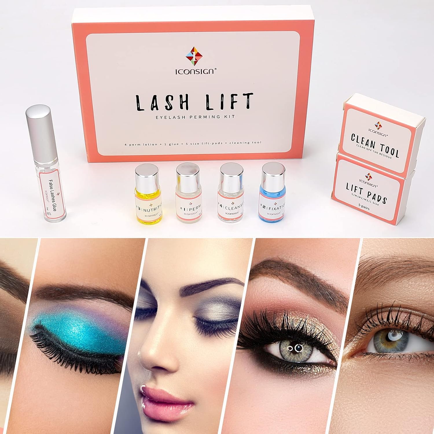 Lash Lift Kit, Eyelash Perm Kit, Professional Eyelash Curling Lash Extension Set, Glue Upgraded Version, Lash Extensions, Lash Curling, Semi-Permanent Curling Perming Wave Suitable For Salon thumbnail