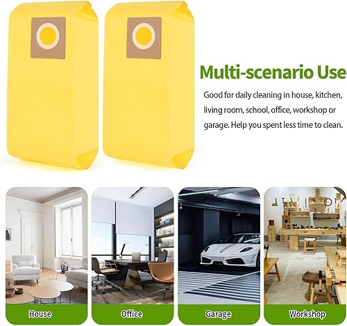 Miniatura 6 de AH10243 - Paquete de 15 bolsas de vacío desechables de repuesto para aspiradora Hoover Commercial CU2 CH54013 CH54015 CH54113 CH54115 repuesto parte