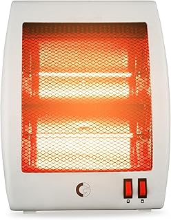 CG Revanta 2H 800W Halogen Room Heater | All New Red Halogen | 2 Heat Settings | Tip Over Safety Switch | Noiseless Operation | Ideal for Rooms up to 150 sqft | Grey