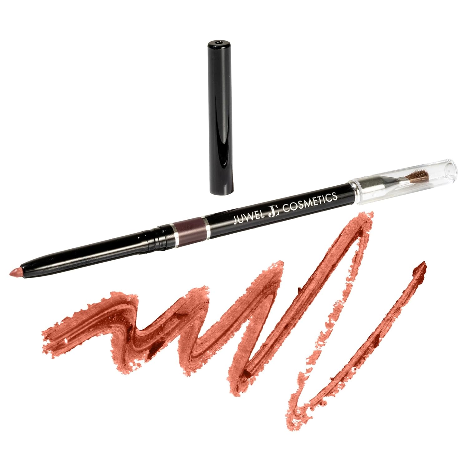 Juwel Cosmetics Retractable Lip Pencils for Women, Rich Creamy Lip Liner Pencil, Waterproof & Long Lasting, Easy to Use Mechanical Pencil with Carnauba Wax, Paraben-Free, Earthy Rose