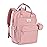 RUVALINO Diaper Bag Backpack, Multifunction Travel Back Pack for Girls, Maternity Baby Changing Bags with Changing Pad for Mom, Large Capacity, Waterproof and Stylish, Pink