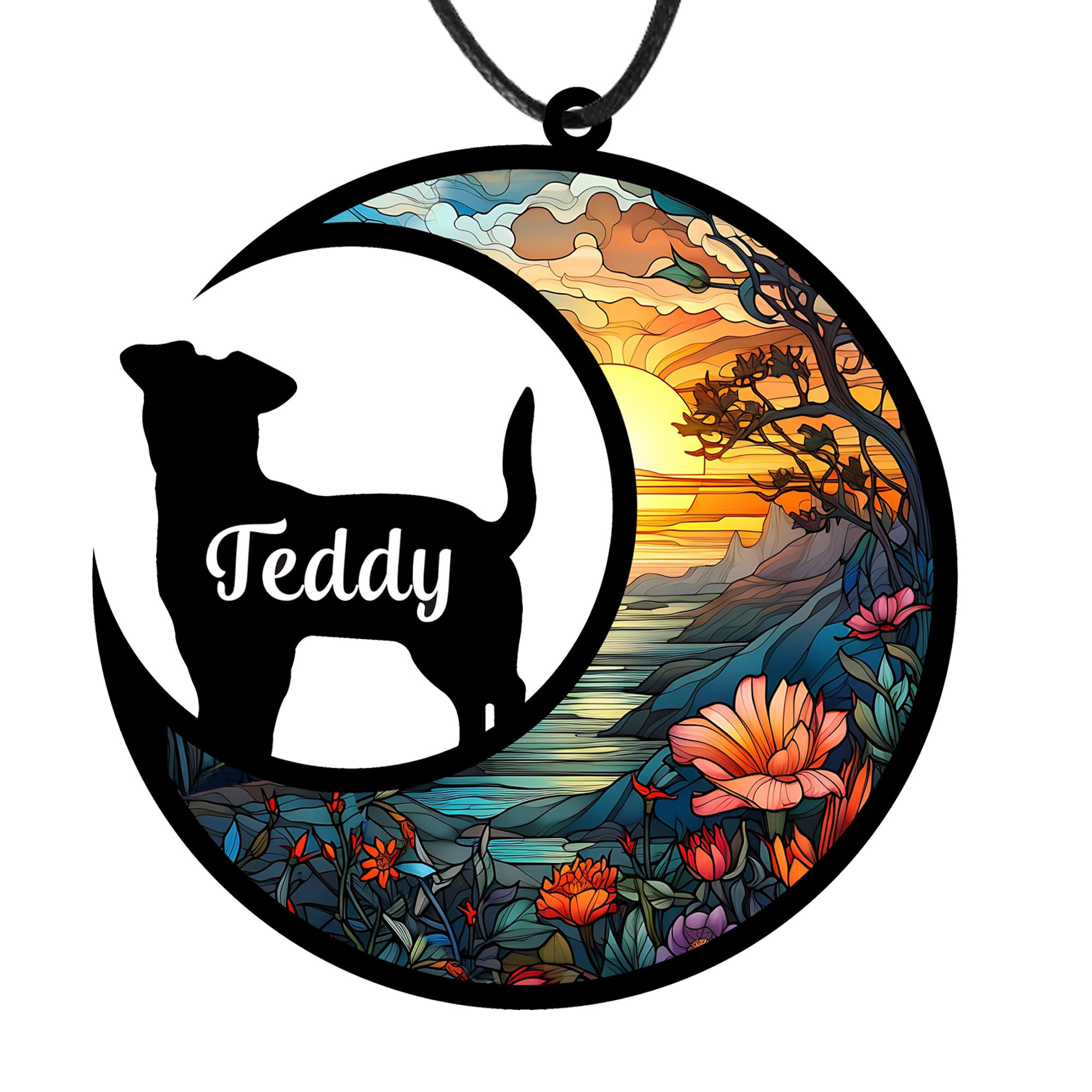 Loss Of Pet Gifts Gift Set - Rainbow Bridge Suncatcher With Bracelet ...