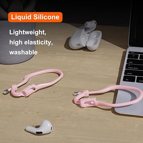 Miniatura 5 de [2 pares] Haireca - Ganchos para los oídos para AirPods Pro 3, 2, 1 y AirPods 4, 3, 2, 1, [ajustables] Diseño ergonómico antideslizante, clip de