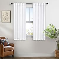 Vista 351 de Orange Linen Curtains 72 Inch Length for Living Room 2 Panels Set Back Tab Loop Pocket Semi Sheer Copper Brown Burnt Orange Curtains for Bedroom