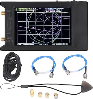 Vector Network Analyzer 50KHz to 6.3GHz VNA HF VHF UHF Antenna Analyzer Portable Vector Network Tester Measuring S Parameter Voltage SWR Phase Delay Smith Chart