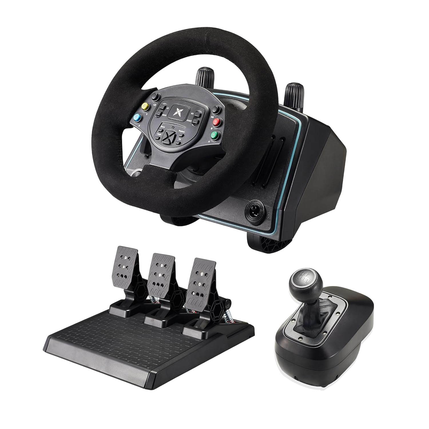 DOYO Racing Wheel, 1080° Degree Gaming Steering Wheel with Pedals and Shifter, Vibration Feedback, Paddle Shifters, Xbox Steering Wheel for PC, Xbox One, Xbox Series X/S, PS4, PS3, Switch