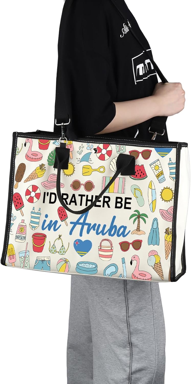 G2TUP Aruba Lover Gift I'd Rather Be in Aruba Makeup Bag Aruba Trip Cosmetic Bag Aruba Souvenirs Gift Aruba Travel Gift (Be in Aruba TT)