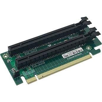 10Gtek PCI-Express 16x Riser Card 2-Slot 270 Degree R-Angle Riser Adapter Card, 2U Card for E5 Two-way Server