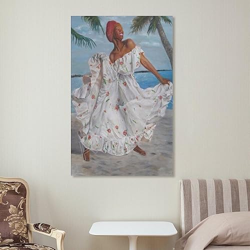 Miniatura 7 de MOJDI Bonnie ODonnell's Good Morning Happy Saturday Jamaican Dancer - Póster artístico, pintura en lienzo para dormitorio, sala de estar, decoración