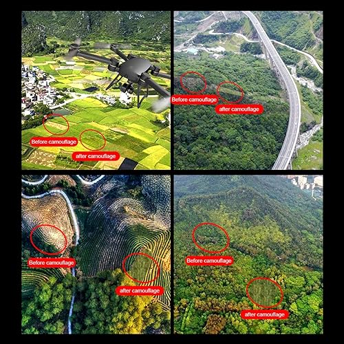 Miniatura 4 de KDDEON Militar Anti-satélite fotografía aérea de construcción vehículo camuflaje red,210D poliéster Oxford tela ligera duradera sombrilla camping