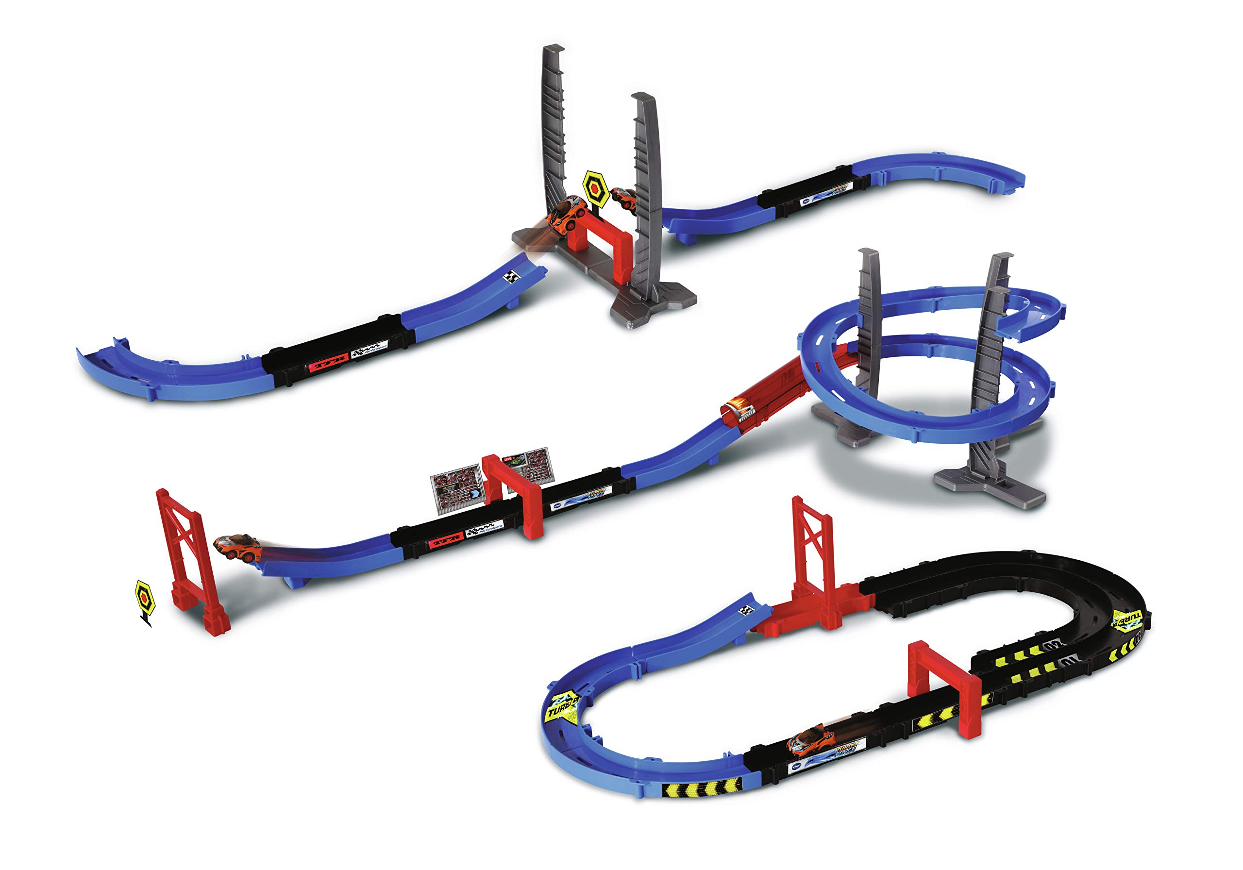 VTech Turbo Force - Mega Circuit Super Loop + Reloj para Coche, Circuito de Coche Infantil con Mando a Distancia y Reloj - Versión ES