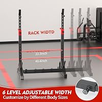 FONBEAR Állítható Squat Stand 250kg Súlyemelő Pad Edzőpad Otthoni Edzőterem 6