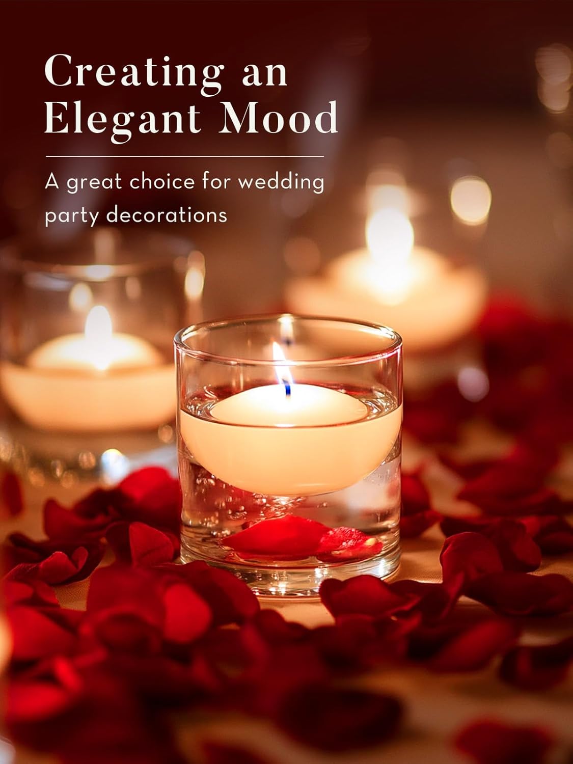 3inch Floating Candles 48pack and 3x4 inch Beeswax Pillar Candles 3pack