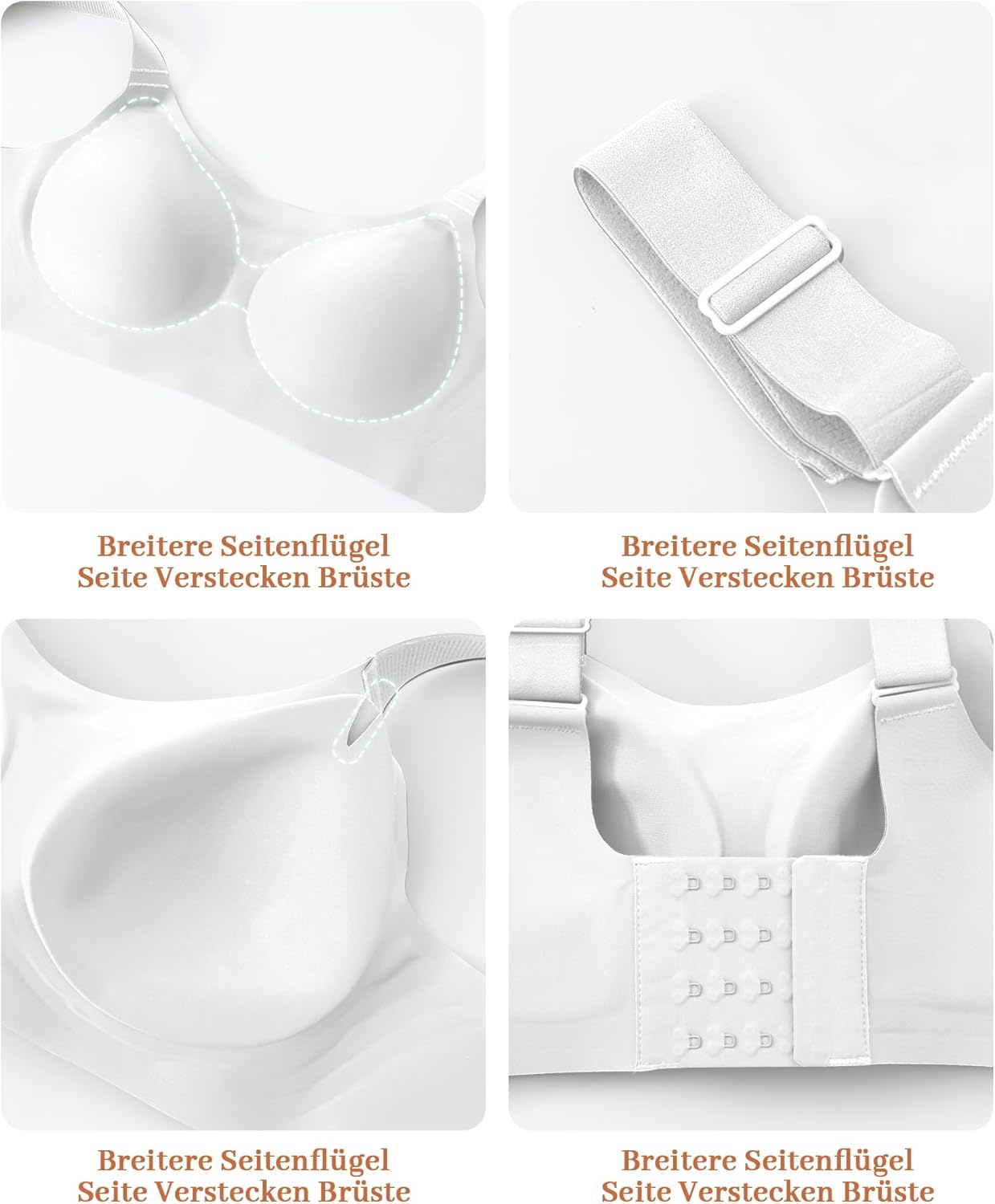 Bras for Women No Underwire Seamless Adjustable Full Coverage Smooth Bralette Wireless Comfort Everyday Bra - Image 5