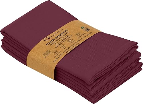 Vista 36 de Ruvanti Servilletas de algodón 12 unidades, servilletas de tela suaves y cómodas, servilletas de lino de calidad hotelera de lujo – Servilletas