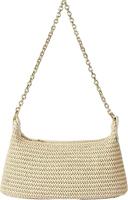 Verdusa Women's Straw Woven Shoulder Bag Tote Handbag Summer Beach Purse Vacation Bags