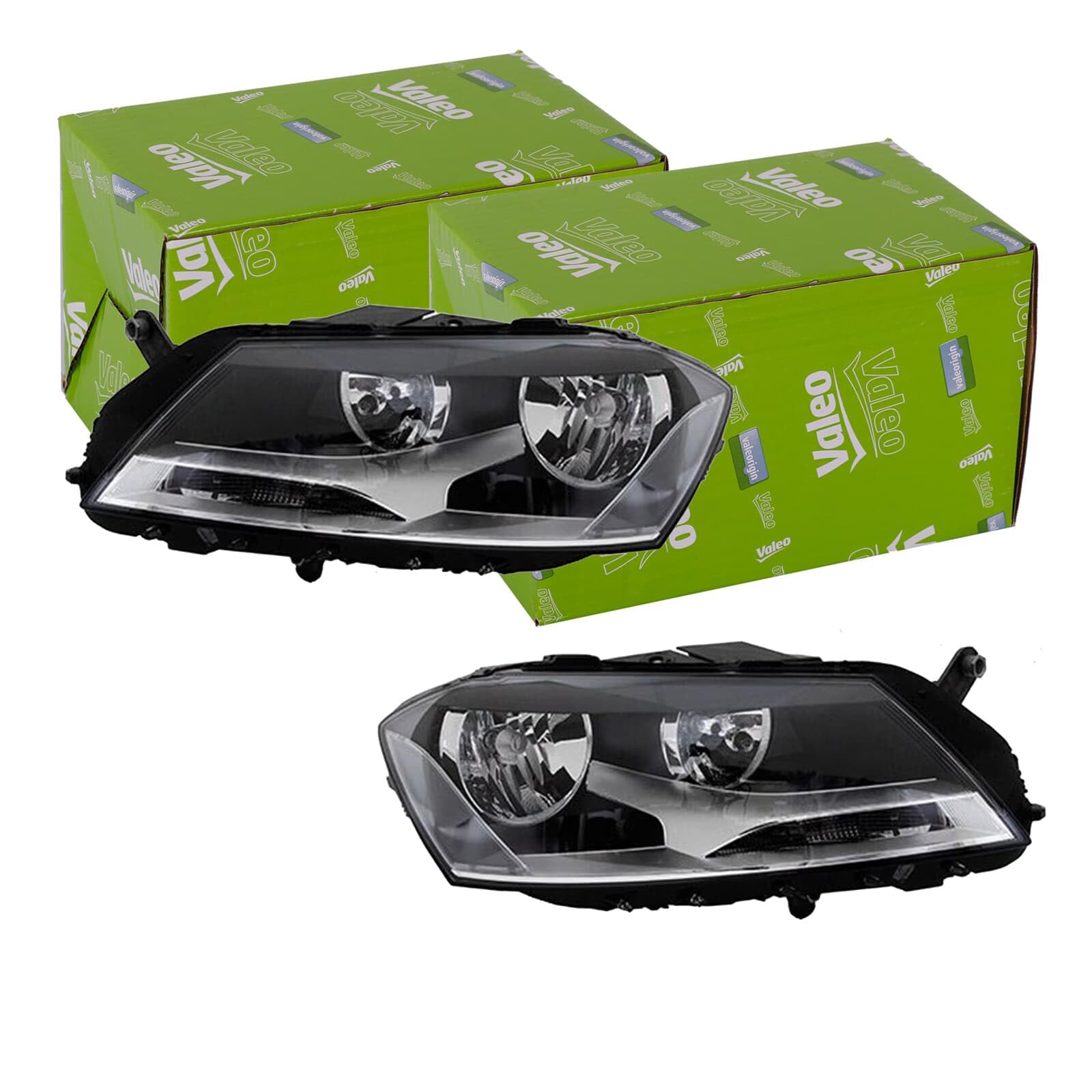 2x Valeo Halogen Scheinwerfer | 044501 + 044502 Kompatibel mit Passat Alltrack B7 Variant (365),Passat B7 (362),Passat B7 Variant (365)