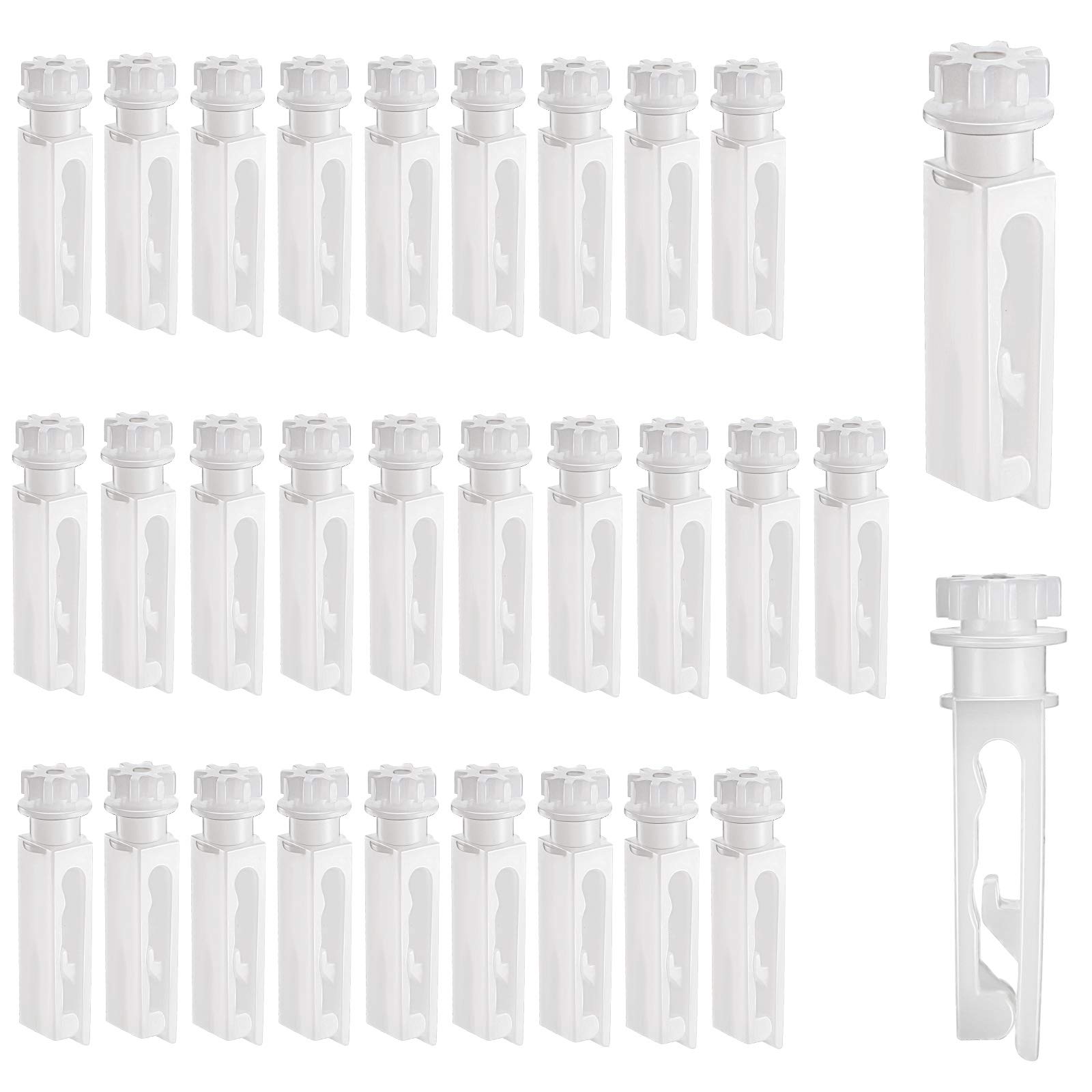 Vástago de repuesto para persiana vertical Leinuosen blanco, accesorios de cortina (30 piezas) 1